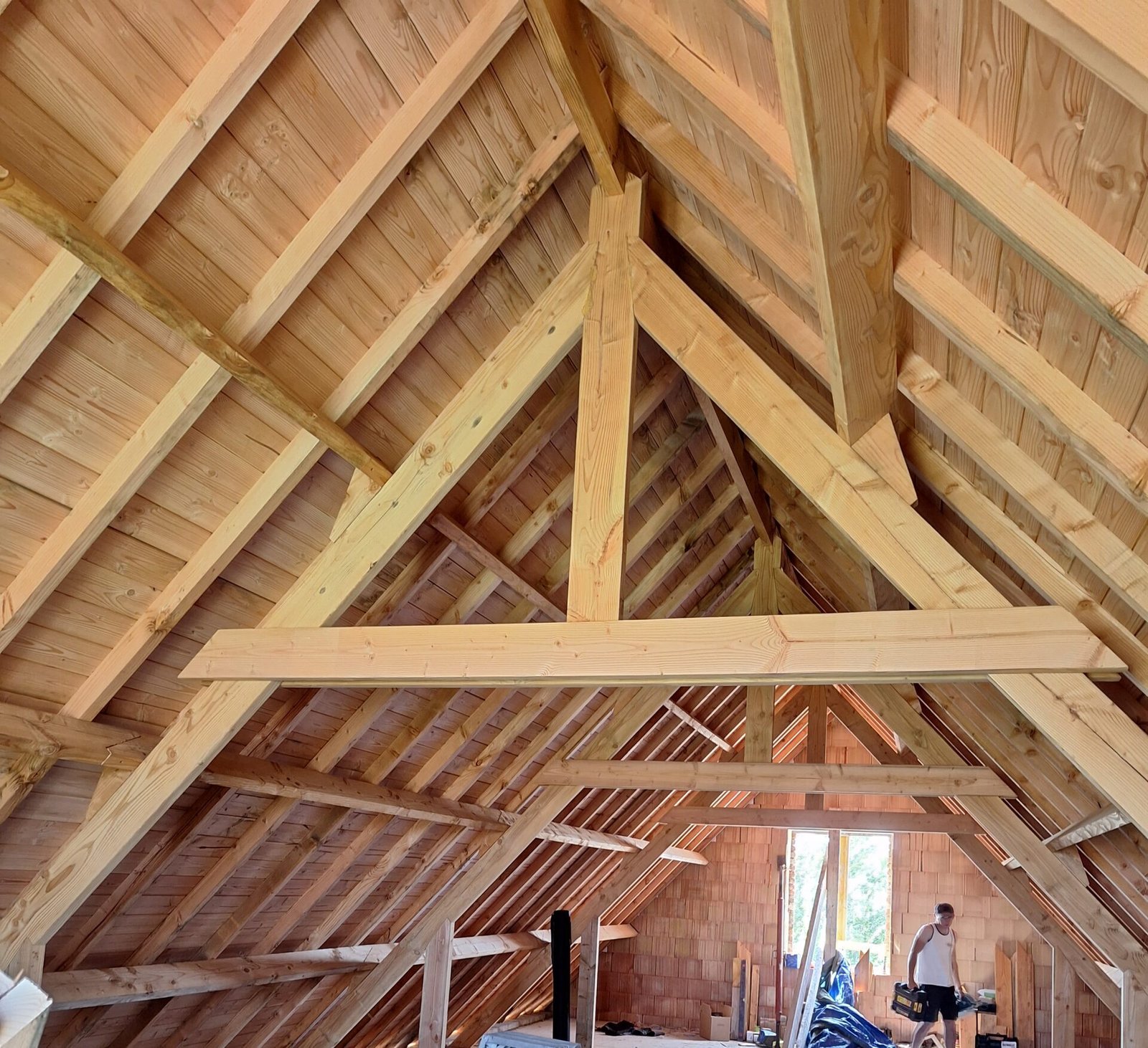 Gebintendak houtconstructie